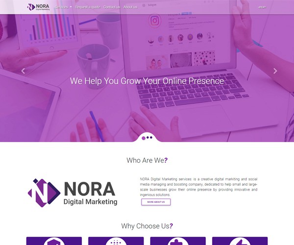 NORA Digital Marketing services Website